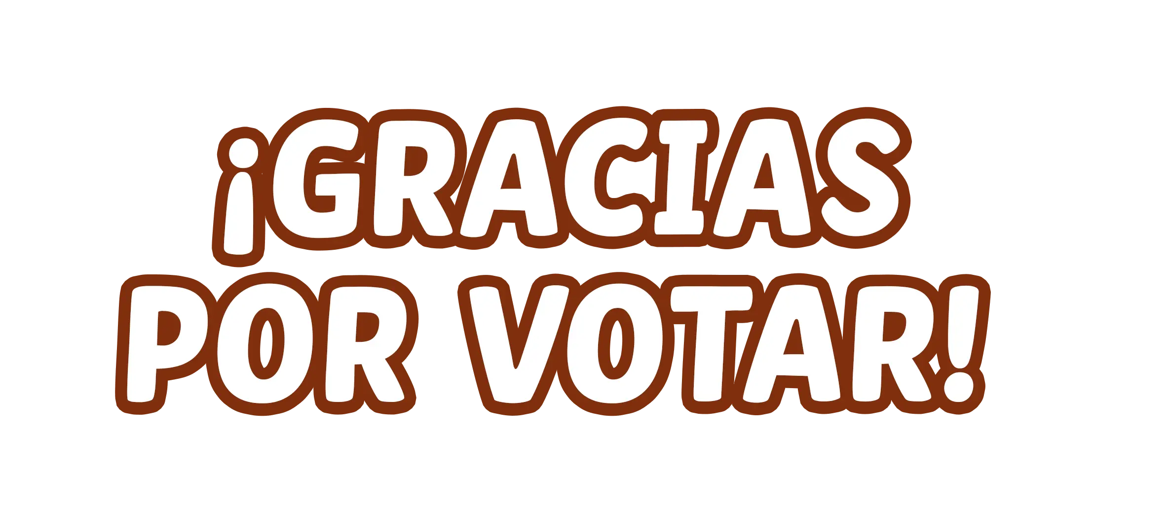 texto gracias por votar